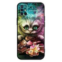Silicone Phone Case for Samsung Galaxy A71 A30 A01 A04 A03 A20e A20s A51 A70 A40 A10 A50 A20 Alice In Wonderland Cheshire Cats Samsung A10