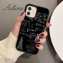 E mc2 Formula Math Funny Science telefono dėklas, skirtas iPhone 11 12 13 14 Pro Max mini XR XS SE 2020 6S 7 8 Plus Samsung S21 S22 dangtelis iPhone 5 5s SE black