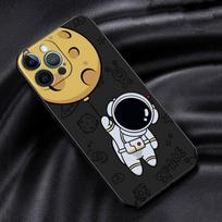Case For Apple iPhone 14 13 11 12 Pro 7 XR X XS Max 8 Plus 6 6S SE 2022 13Pro Black Soft Phone Funda Cute Cartoon Astronaut iPhone 14 beige