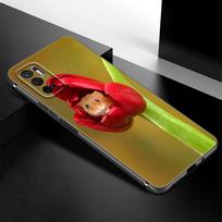 Animal Mouse Hamster Flower Phone Case For Xiaomi Redmi Note 7 8 9 10 Lite 11 11E 11T 12 Pro 11S 4G 10T 5G 8T 9S 10S Black Cover Redmi Note 7(Pro)