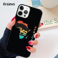 Africa Map Geography Soft Phone Case For iPhone 14 XR X XS Max 5S 6S 7 8 Plus SE 2020 11 12 13 Pro Max Mini Phone Cover iPhone 14