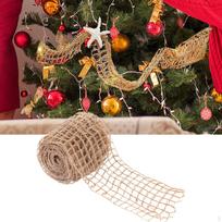 Burlap Wired Ribbon Gifts Wrapping DIY Crafts Home Decor 10 Yards Christmas for brown
