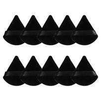 10Pcs Triangle Velvet Powder Puff Make Up Sponges for Face Eyes Contouring Shadow Seal Cosmetic Foundation Makeup Tool black