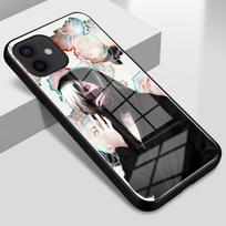 For iPhone 6 6S 7 8 14 Plus X XR XS 11 12 13 14 Pro Max SE2020 Tempered Glass Anti-Fall Anime Tokyo Ghoul Case iPhone 14 plus gray