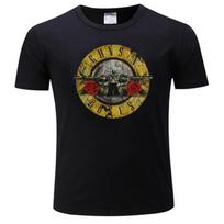 „Guns N Roses Bullet“ unisex juodi šios vasaros unisex marškinėliai su grafika, medvilniniai unisex marškinėliai L