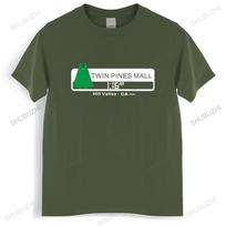 Fashion brand t shirt Unisexs Twin Pine Malls Back To Future Marty mcfly 80s TShirt Retro T-Shirt Logo BTTF unisex t-shirt L