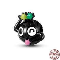 S925 Sterling Silver Luminous Colorful Fireflies Charms Fit  Bracelet Bead DIY Jewelry For Women Gift Hot Sale