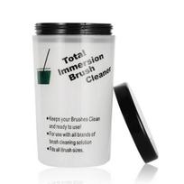 Portable Nail Art Tool Brush Pen Cleaning Bottle Cleaner with Holding Clip Lid white