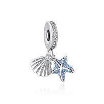 New Original S925 Silver Plated Bule Turtl Glow-in-the-dark Lightbulb Bead Charm Fit  Bracelet Necklace Women Diy Jewelry