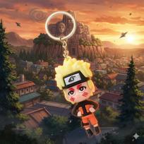 Raktų pakabukas Naruto Uzumaki anime manga ant kuprinės krepšio 7 cm 5 geltona