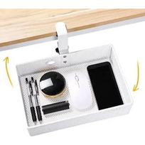 Under Table Storage Rack Metal Cable Management Tray Home Offices Power Strip Storage Rack Wire Kitchen Storage Accessories black