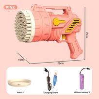 69Holes Electric Bubble Gun Soap Blower Full Automatic Bubbles Maker Children Gift Summer Putdoor Party Games Boys Girls Gift blue