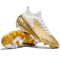 Football Shoes 35-46 Men's Large-scale High-top Football Shoes Long Nail Anti-slip TPR Artificial Grasshopper Outdoor Children's Football Boots 36 auksas