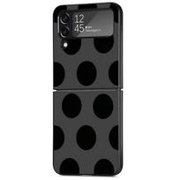 Flowers Case For Samsung Galaxy Z Flip 3 4 5G Black Hard PC Phone Housing Z flip4 Luxury Coque Shell Samsung Z Flip4 5G gray