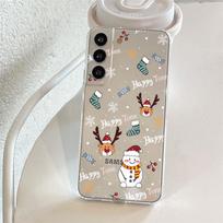 Clear Case For Samsung Galaxy S22 S20 FE S21 Plus S10 Lite S9 S8 S10e Note 20 Ultra 10 Lite 9 Phone Cover Snowman Christmas Samsung S22 5G white