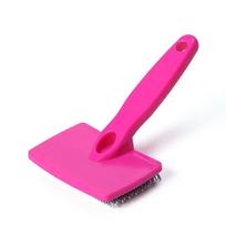Pet Needle Combs Massage Pet Hair Remover Brush Cats Fur Cleaning Stainless Non-Slip Flea Chihuahua Pets Grooming Dog Supplies S pink