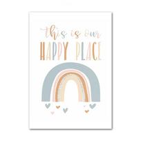 Play Sisters Friends Quotes Cartoon Rainbow Posters Prints Canvas Painting Nordic Wall Art Pictures Kids Room Home Decor 21X30cm No Frame white