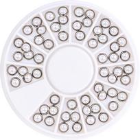1 Box Nail Art Caviar Beads Tiny Steel Rhinestones Mix Size 3D Nail Jewelry Rose Gold Silver Manicure DIY Decoration Accessories white