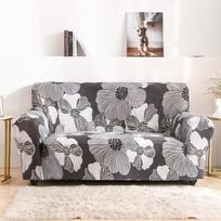 Kvadratiniai spausdinti L formos kušetės sofos užvalkalai svetainei, sofos apsauga nuo dulkių, elastiniai tampomi užvalkalai kampinei sofai 1-seat 90-140cm gray