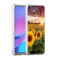 Gražus saulėgrąžų telefono dėklas Xiaomi Poco X3 NFC F3 M3 X4 X5 Pro 5G Mi 11 12 Lite Ultra 11T 11X 12T Pro 11i minkštas skaidrus dėklas Xiaomi 12T Pro purple