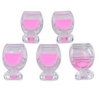 Drip Oil Creative Acrylic Transparent Fashion Wine Glass/Perfume Bottle 5Pcs Loose Beads Bracelet Necklace Making Material Style  Accessories Wine Glass rožinė raudona spalva