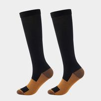 Vyriškos ir moteriškos varinės kompresinės kojinės, skirtos slaugyti, bėgioti, žygiuoti ir skraidyti L  US9-12.5 EU41-45 black