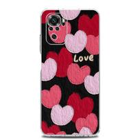 Phone Case For Xiaomi Redmi Note 13 12 5G 9S 9 8 10 11 Pro Plus 4G 9T 13C 12C10C 9C 9A 7 Clear Cover love flower Art Redmi 10C gray