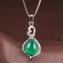 925 sterlingo sidabro chalcedono pakabukas Gražaus laiko aksesuarai Papuošalų pakabukas 925 gray