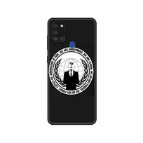 Black tpu Case For Samsung Galaxy A50 50S A30S A10 A01 A11 A21S A31 A41 A51 A71 M21 M30S S10 LITE Cover Anonymous Samsung A01