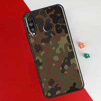 Flecktarn kamufliažinis dėklas Huawei P50 Pro P20 P30 P40 Lite P Smart 2019 Nova 9 5T dėklas Honor 50 8X 9X Honor 50 Pro black