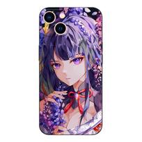 Black tpu case for iphone 5 5s se 2020 6 6s 7 8 plus x 10 XR XS 11 12 13 mini pro MAX back cover Genshin impact iphone se 2020