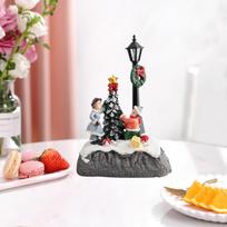 Rinkiniai Kalėdų eglutės vidaus ir lauko scenos kaimo namų dekoravimas Christmas tree
