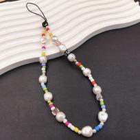 Rainbow Butterfly Bear Head Phone Strap with Crystal Flower Charm