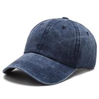 Vyriška korėjietiška kepurė su retro beisbolo kepure moteriška vienspalve kepure nuo saulės Adjustable blue