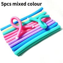 NEW Heatless Curling Rod Headband No Heat Hair Curlers Lazy Bow Hair Rollers Sleeping Soft Heatless Curls DIY Hair Styling Tool smėlis