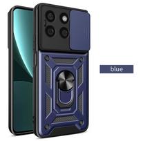 Armor Case for Honor X8b X7b 5G X8a X7a X6a X8 X7 X6 X5 Plus Cover Lens Protection with Ring Magnetic Holder Business Full Protection Cover For Honor X8b mėlyna