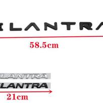 Automobilio priekinio gaubto lipdukas Automobilio kėbulo sparno galinio bagažinės emblemos ženklelio lipdukas, skirtas E lantra 21cm sidabras