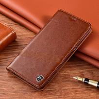 Genuine Leather Flip Cover for ZTE Axon 50 Ultra Supreme Edition Mobile Phone Case. Perfect for Axon 41 and 30 Pro. ZTE A2020 Pro brown