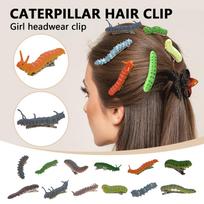 12vnt Horror Caterpillar Hairpin Prank Creative Prank Tool galvos papuošalas One Size