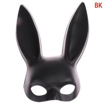 1 vnt. Seksuali Cosplay PVC Triušio Kaukė Moterims Helovino Maskarado Išgalvoto Vakarėlio Kaukės juoda