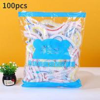100 vnt Spalvingas vienkartinis maisto dangtelis plastikinis įvynioklis Elastingas maisto dangteliai Puodeliai dangteliai Sandėliavimas plastikinis maišelis Virtuvės priedai blue