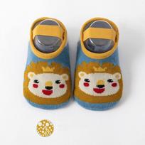 1 Pair Cartoon Newborm First Walker Cute Animal Panda Bear Non-slip Floor Sock for Toddler Spring Autumn Infant Baby Sock S beige