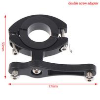 Dviračio gertuvės laikiklio adapteris Vairo gertuvės laikiklio kronšteinas Spaustukas double screw adapter juoda