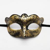 2pcs Halloween Horror Ball Party Mask, Vintage Jazz Flathead Mask, Antique Half Face Mask Decoration One size