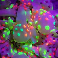 10 vnt Neoniniai dekoro kūrybiškumo švytintys tamsoje Netoksiški naktinio gimtadienio vakarėlio fluorescenciniai balionai 1