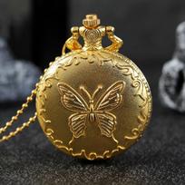 Men Watches Vintage Classic Pocket Watch with Chain Necklace for  Mens Pocket Watch beige