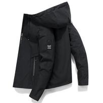 Danmo Spring Autumn Men's Jacket Windbreaker Slim-Fit Windprood Coat Male Korean Fashion Trench Coats Male S abrikosas