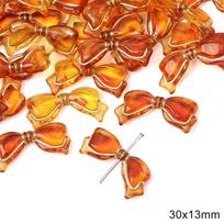 500g Akrilinių karoliukų Retro Gintaro Aukso Spalvos Dažymo Pakabukai DIY Vėriniui, Apyrankei, Auskarams Gaminti 18mm 500g orange