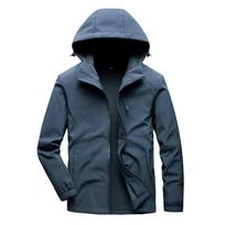 Autumn Korean Casual Ordinary Hooded Zipper Youth Blue Fit Zipper Digging Bag Jacket 5XL black