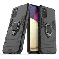 Dėklas Samsung Galaxy A03S, šarvuotas, su piršto žiedo laikikliu, buferis, kietas dėklas, skirtas Samsung Galaxy A03S, uždengimas Galaxy A03S A03 Core For F62 M62 gray